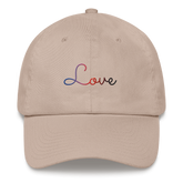 Polyamory Love Script Hat: Elegantly Embroidered Pride Cap